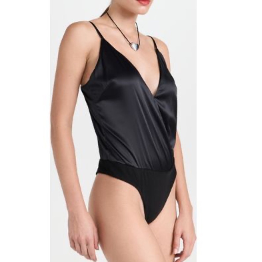 NWT Night Night By Jonathan Simkhai Nila Wrap Front Thong Bodysuit